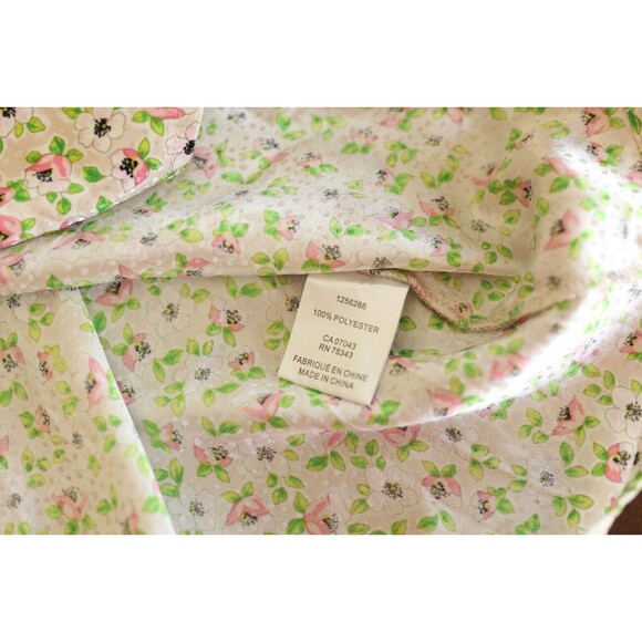 Cupcakes and Cashmere Pink Floral Print Ruffle Tie-Neck Long Sleeve Top, Size L - Picture 5 of 15